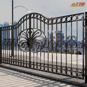 Diseños de puerta frontal para casas Estilos de metal personalizados de fabricación de Vietnam con detalles de hierro decorativos - Product Image 4