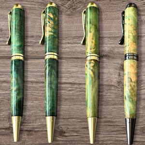 ปากกาลูกลื่นไม้พรีเมียมเคลือบเงา ทำมือ ขนาดหัวเขียน 0.7 มม. ของขวัญธุรกิจสุดหรู ของที่ระลึกงานแต่งงาน สีฟ้าอมเขียว - Product Image 3