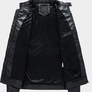 Chaqueta de Cuero para Hombre con Logotipo Frontal Personalizado, Color Sólido, Impermeable, Transpirable, Estilo Urbano, Oferta, Precio Razonable - Product Image 3