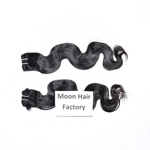 Extensions de cheveux humains naturels de couleur naturelle, tissage double, trame profonde, cuticules alignées, cheveux indiens bruts, ondulation naturelle, pour femmes noires - Product Image 2
