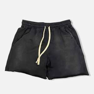 Pantalones cortos de algodón deportivos de verano personalizados OEM para hombres lavado ácido estético informal ropa de gimnasio sólido ajuste Regular para correr en la playa Jogging - Product Image 2