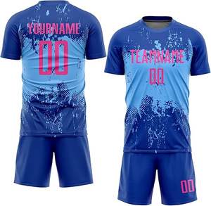 Uniformes de fútbol de club de alta calidad personalizados, kit de ropa de fútbol de manga corta, conjunto de camisetas, uniforme de fútbol - Product Image 1