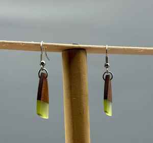 Pendientes Geométricos de Resina y Madera para Mujer, Joyería de Moda Ligera Hecha a Mano, Regalos de Cumpleaños - Product Image 4