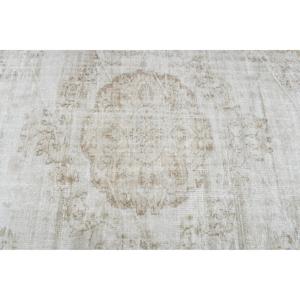 Tapis turc 4,1 x 7,2 pieds, tapis, tapis persan blanc en laine - Product Image 4
