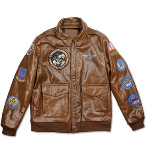 Tuskegee Airmen Chaqueta de cuero Cuero genuino Premium, parches bordados vintage, edición limitada, aviadores históricos de honor - Product Image 1