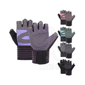 Gants d'haltérophilie en cuir confortables pour hommes, ajustables et adaptés à la musculation en salle de sport - Product Image 2