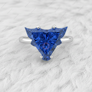 Idées de cadeaux de Noël originales Fancy Blue Bull Cut maman papa femme Bague en diamant unique personnalisée 3 carats Bijoux à moins de 50 pour 2025 - Product Image 2