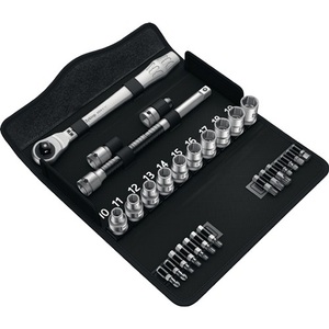 Juego de Llaves de Tubo Zyklop de 28 Piezas, 1/2 Pulgada, 72 Dientes, 6 Puntas, Tamaño 10-19 mm, Tecnología WERA - Product Image 1