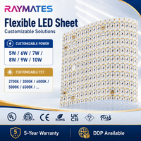 Panneau LED fin comme du papier, directement de l'usine, découpe sur mesure, feuille LED flexible pour plafond suspendu, comptoir en marbre