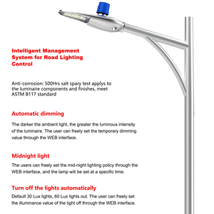 Đèn <span class=keywords><strong>LED</strong></span> đường 40W-200W IP66 hợp kim nhôm chống nước 140lm/W hiệu quả cao cho đường thành phố Công viên & đường cao tốc Bảo hành 5 năm - Product Image 4
