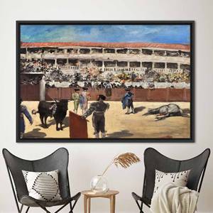 Arte Mural Moderno: Impresión en Lienzo de Arena de Toros Española, 1 Pieza: Marco Negro - Product Image 1