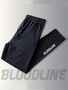 Bloodline International Unisex Dark Blue <b>Elastic</b> <b>Waist</b> Drawstring Sweatpants Side Pockets Breathable Canvas Quick Dry 100% - Product Image 2