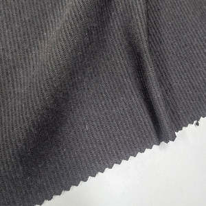 Tissu de leggings de yoga en maille côtelée noire 290 g/m² 84 % nylon 16 % élasthanne, vente en gros directe d'usine, pour vêtements de sport - Product Image 1