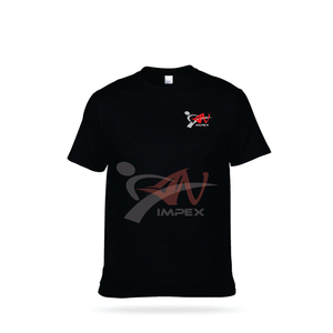 T-shirt formel pour hommes avec logo imprimé personnalisé de haute qualité avec tissu en polyester/coton à séchage rapide et vêtements d'été écologiques - Product Image 4