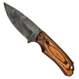Couteau de poche personnalisé en acier Damas avec manche en bois fait main Support de personnalisation incroyable (OEM) - Product Image 4