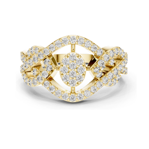 Bague en diamant de laboratoire 0,612 CT pour femmes, clarté VVS-VS EF, or 18 carats, 14 carats, 10 carats et argent 925, or rose, or jaune, or blanc - Product Image 1