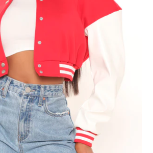 2024 nouvelle mode peau de mouton manches veste universitaire pour les femmes conception personnalisée broderie respirant en gros Varsity vestes - Product Image 6