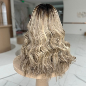 Peluca de encaje frontal con precio al por mayor de buena calidad 100% cabello humano vietnamita peluca ondulada de Color personalizada - Product Image 2