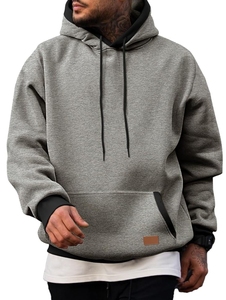 Jersey de manga larga para hombre, sudaderas con capucha, camisetas de gimnasio con capucha de Color sólido, Camiseta deportiva activa de secado rápido para correr - Product Image 2