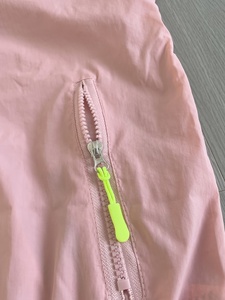New Lightweight <b>Pink</b> Full Sleeve Zipper <b>Waterproof</b> Hooded Women Windbreaker <b>Jacket</b> Plus Size Color Block Crop Top Outdoor Wear - Product Image 5