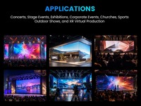 Location d'écran LED pour scène de concert, écran vidéo P1.56 P1.95 P2.6 P2.97 P3.91 500x500mm pour événements en direct