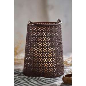 Lanterne en métal découpée avec soin pour l'éclairage intérieur et extérieur, design élégant fait à la main, durable, parfaite pour la décoration festive de la maison - Product Image 3