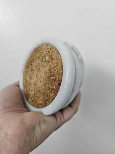 Set Of 4 Round Marble Coasters Natural Stone Coasters Minimalist Coffee Table Home Decor - Product Image 4