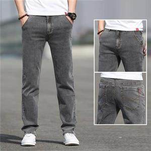 Nouvelle usine de gros design été mode confort stretch pantalon denim décontracté et polyvalent pantalon jean homme coupe ajustée jambe droite - Product Image 5