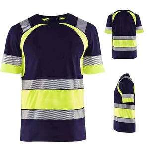 Men's <b>High</b> Visibility Breathable Reflective <b>T</b>-<b>Shirt</b> Wholesale Hi <b>Vis</b> Work Wear for Boys Male Safety Reflective <b>Shirt</b> - Product Image 2