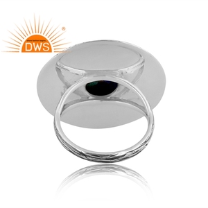 Superventas plata esterlina oxidada Mojave cobre azurita malaquita piedra preciosa anillo de declaración fabricante de joyería personalizada - Product Image 3