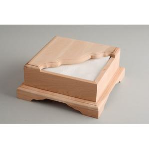 Classic Wooden Napkin Holder with Unique <b>Heart</b> <b>Shape</b> Design Handmade Classic Look Tissue <b>Boxes</b> - Product Image 6