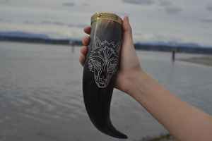 100% naturel Viking médiéval corne à boire bière boire buffle et corne de boeuf fabriqué à la main pas cher corne à boire - Product Image 6