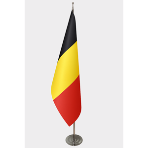 Belgium Official Indoor <b>Flag</b> Custom 3x5ft Polyester and Silk Pennant Digital Printing on Aluminum <b>Pole</b> <b>for</b> Display - Product Image 1