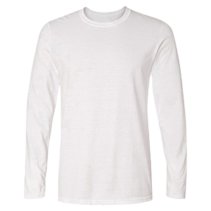 Camisetas de Manga Larga para Hombre, Tallas Grandes, Alta Calidad, Color Sólido, Logotipo Personalizado, Poliéster/Algodón, Antiencogimiento, Venta al Por Mayor - Product Image 5