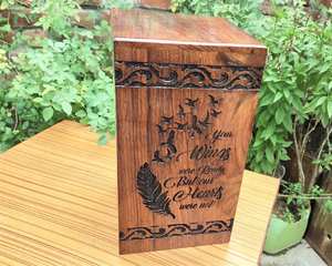 Wooden Urn for Human <b>Ashes</b> Personalized Cremation Wood Urn Custom for <b>Dog</b> Memorial Keepsake Urn - Product Image 6