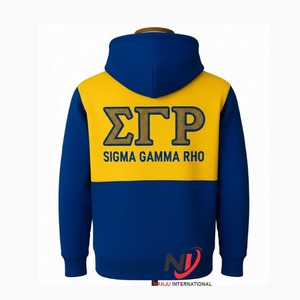 เสื้อพูลโอเวอร์แบบยูนิเซ็กซ์ Greek Life Sigma Gamma Rho ผ้าฟลีซ โพลีเอสเตอร์/คอตตอน สำหรับฤดูหนาว สวมใส่สบาย ปักลายตามสั่ง พิมพ์ลายตามสั่ง สำหรับชมรมนักศึกษาหญิง คุณภาพดีที่สุด - Product Image 2