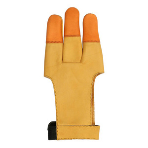 Gants de tir à l'arc en cuir, demi-doigts, antidérapants, respirants, coupe-vent, séchage rapide, pour le tir en plein air, la chasse, unisexe - Product Image 6