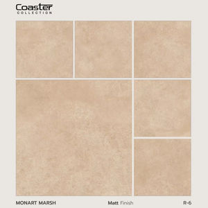 Azulejo de suelo de porcelana rústica Foshan City Beige Azulejo con acabado semimate con 600x600mm y 600x1200mm - Product Image 1