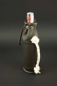 Porte-bouteille de vin monogramme personnalisé fabriqué à la main en cuir véritable porte-bouteille portable pour les fêtes OEM-ALW - Product Image 5