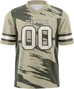Camiseta de Fútbol Personalizada Estilo Camuflaje para Hombre, Sublimada, Cuello en V, Manga Corta, Transpirable, Uniforme de Equipo de Malla, Antibacteriana, Colores Personalizados - Product Image 3