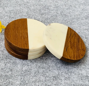 Posavasos de mármol y madera personalizados, artículo decorativo de la mejor calidad, gran oferta, regalos de boda personalizados, posavasos de piedra - Product Image 2