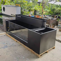 Fuente de Agua Arquitectónica para Diseño de Jardines Modernos, Instalación Decorativa de Agua para Interiores y Exteriores