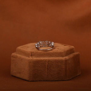 Alliance certifiée en or blanc 14 carats avec 1.9 TCW poire taille diamant cultivé en laboratoire style classique cadeau d'anniversaire pour les filles - Product Image 4