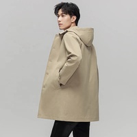 Nouvelle veste coupe-vent respirante à capuche détachable pour hommes, pardessus chaud, vêtements d'extérieur Trench, grande taille, avec fourrure