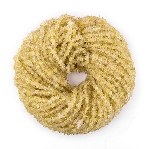 Cuarzo de limón natural, chips lisos sin cortar, cuentas de piedras preciosas hechas a mano sueltas, hebra a precio mayorista, cuentas de cuarzo, fabricación de joyas a granel - Product Image 2