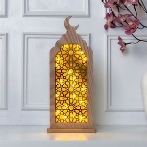 Décor de Ramadan en bois rustique fait à la main avec finition naturelle parfait pour les intérieurs de ferme et de maison vintage islamique - Product Image 6