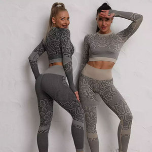 Ensemble de sport à manches longues et Leggings pour femmes, vêtements de Fitness, de Yoga, d'entraînement, 2022 - Product Image 5