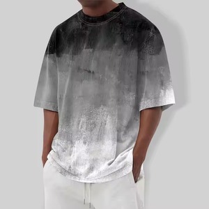 เสื้อ200gsm ผ้าฝ้ายพลัสไซส์สำหรับผู้ชายเสื้อผ้าสำหรับผู้ชายเสื้อยืดธรรมดาแบบสั่งทำ - Product Image 4