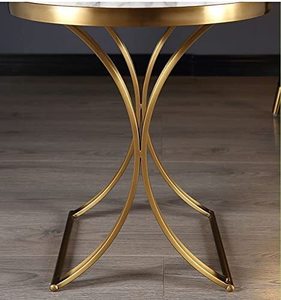 Round Modern White <b>Top</b> Metal Steel <b>Marble</b> <b>Side</b> <b>Table</b> With Golden Base Furniture Living Room Decorative <b>Table</b> - Product Image 5