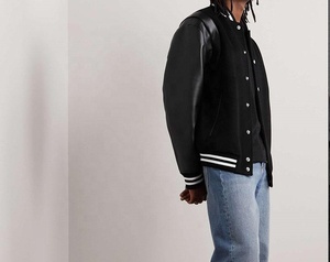 Winter Bomber <b>Jacket</b> Cotton/Polyester/Nylon Stand Collar Streetwear Plain Custom Logo - Product Image 6